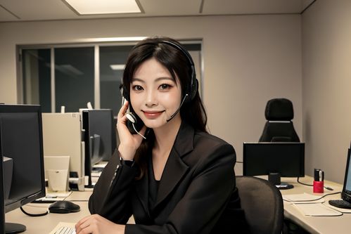 电脑女性客服人物肖像摄影 专业形象与情感传递