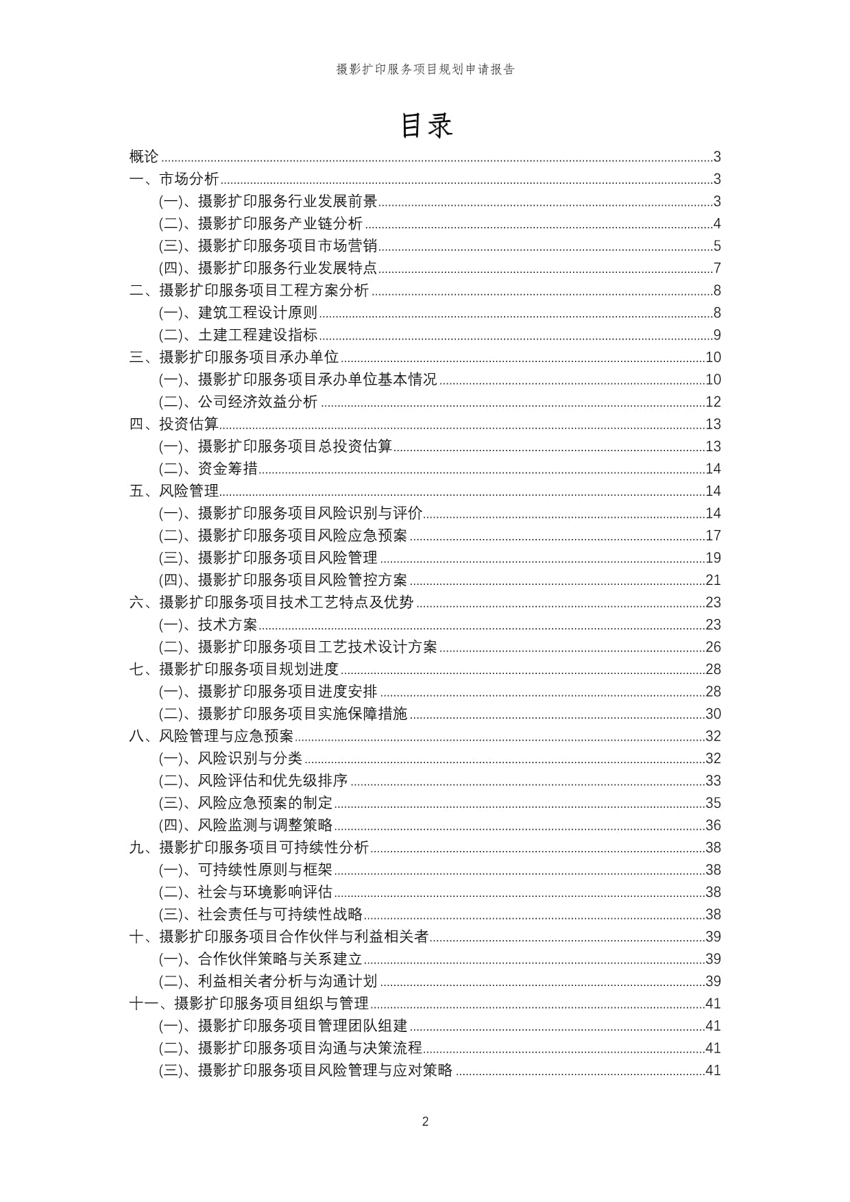 2024年摄影扩印服务项目规划申请报告样稿